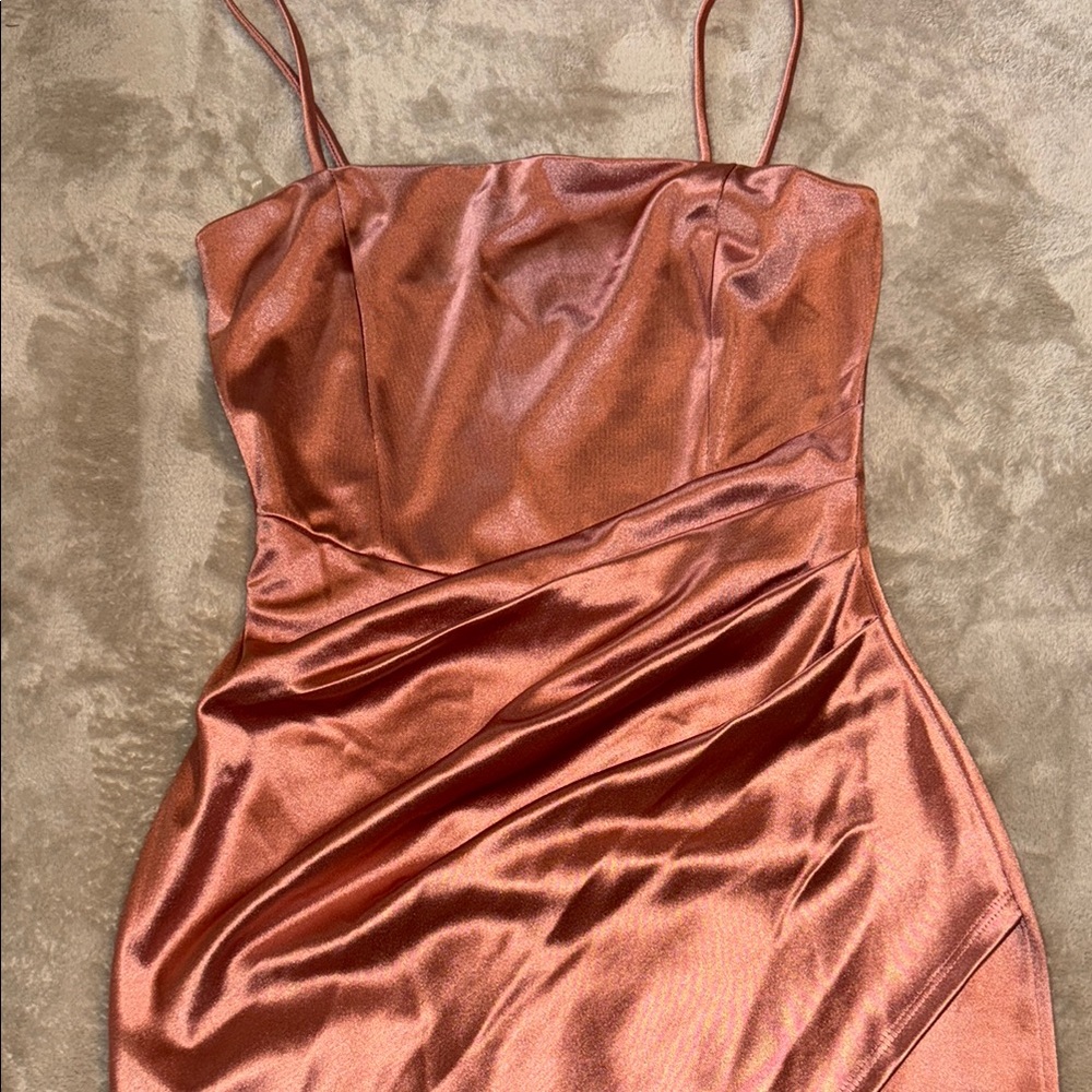 Satin Rose Gold Dress